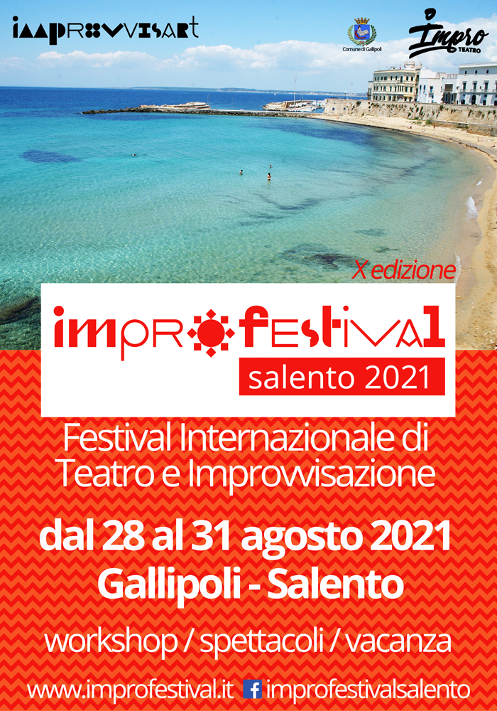 Improfestival Salento - X edizione del Festival Internazionale di teatro e Improvvisazione dal 28 al 31 agosto a Gallipoli