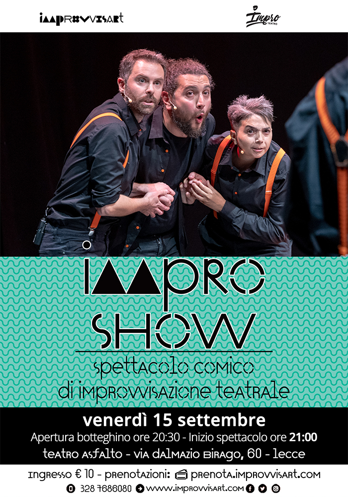 ImproShow - spettacolo comico di Improvvisazione Teatrale il 15 settembre al Teatro Asfalto a Lecce