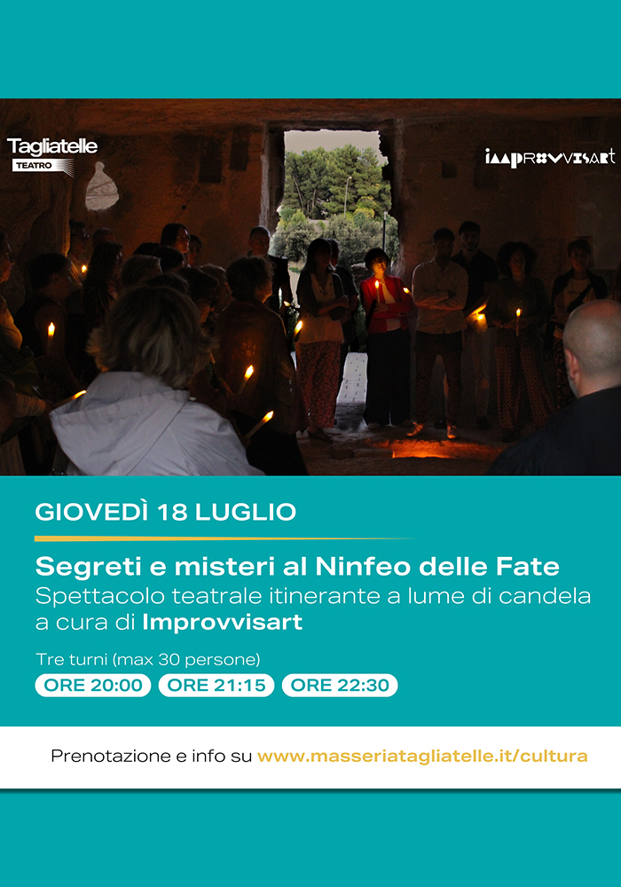 Segreti e Misteri al Ninfeo delle Fate, evento speciale a lume di candela il 18 luglio a Tagliatelle Stazione Ninfeo Segreti e Misteri al Ninfeo delle Fate, evento speciale a lume di candela il 18 luglio a Tagliatelle Stazione Ninfeo