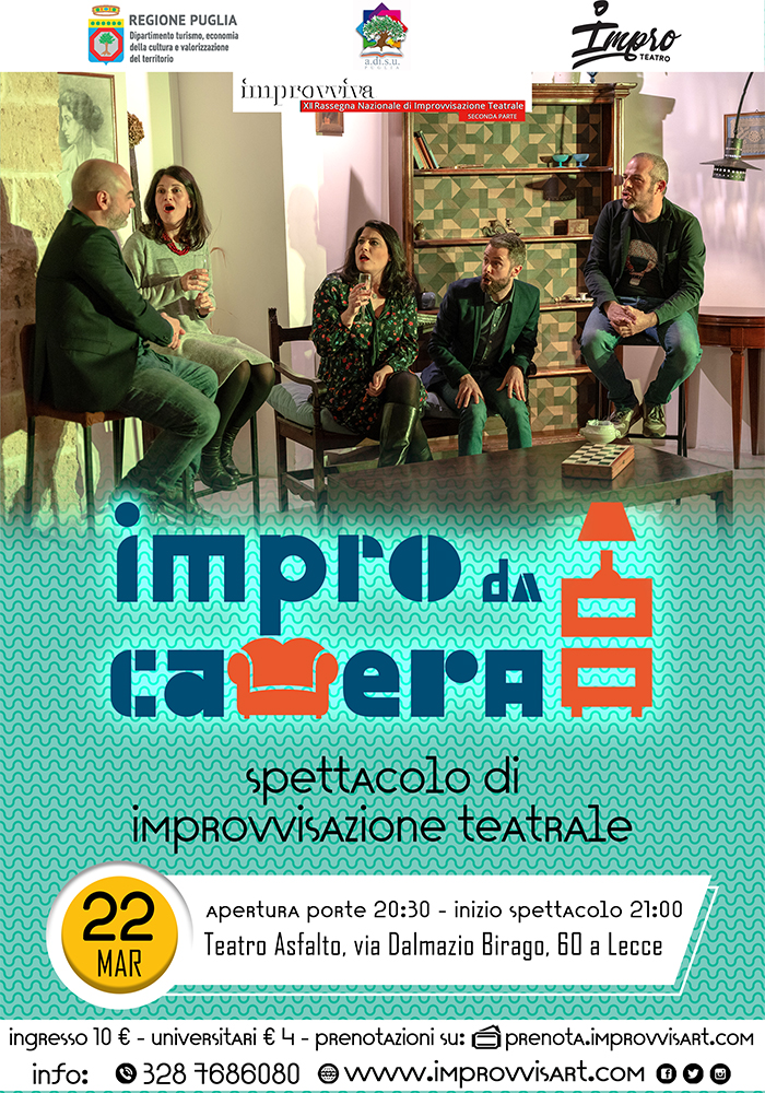 "Impro da camera" venerdì 22 marzo al Teatro Asfalto di Lecce 