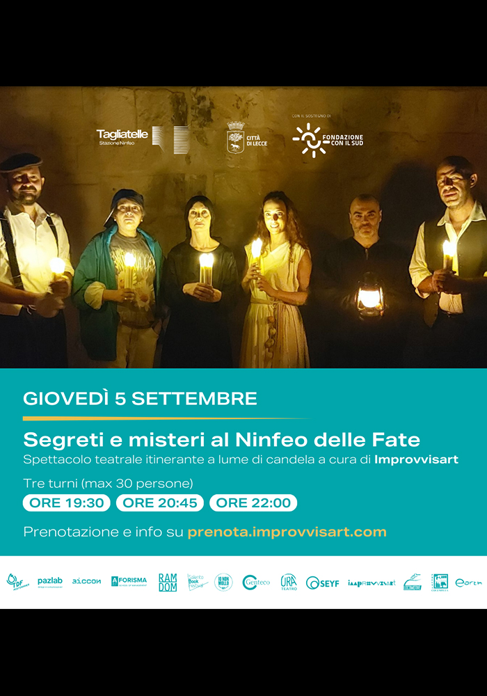 Segreti e Misteri al Ninfeo delle Fate, evento speciale a lume di candela il 5 settembre a Tagliatelle Stazione Ninfeo Segreti e Misteri al Ninfeo delle Fate, evento speciale a lume di candela il 5 settembre a Tagliatelle Stazione Ninfeo