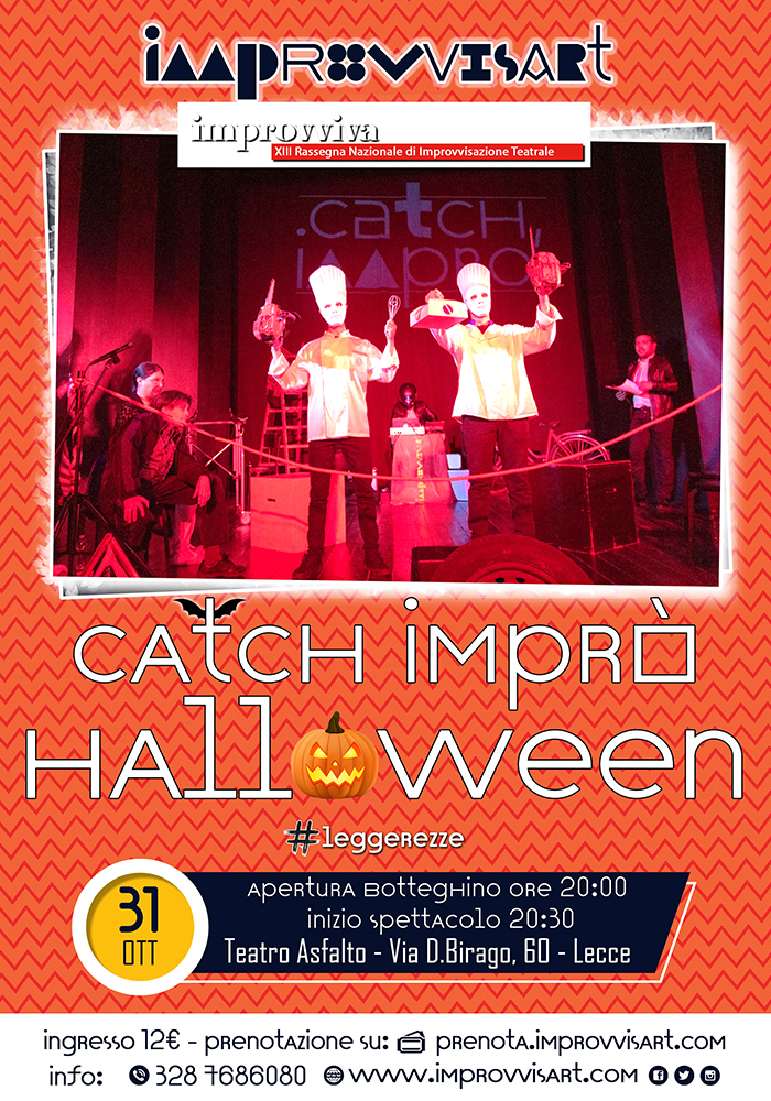Catch Imprò Halloween Edition il 31 ottobre al Teatro Asfalto a Lecce Catch Imprò Halloween Edition il 31 ottobre al Teatro Asfalto a Lecce