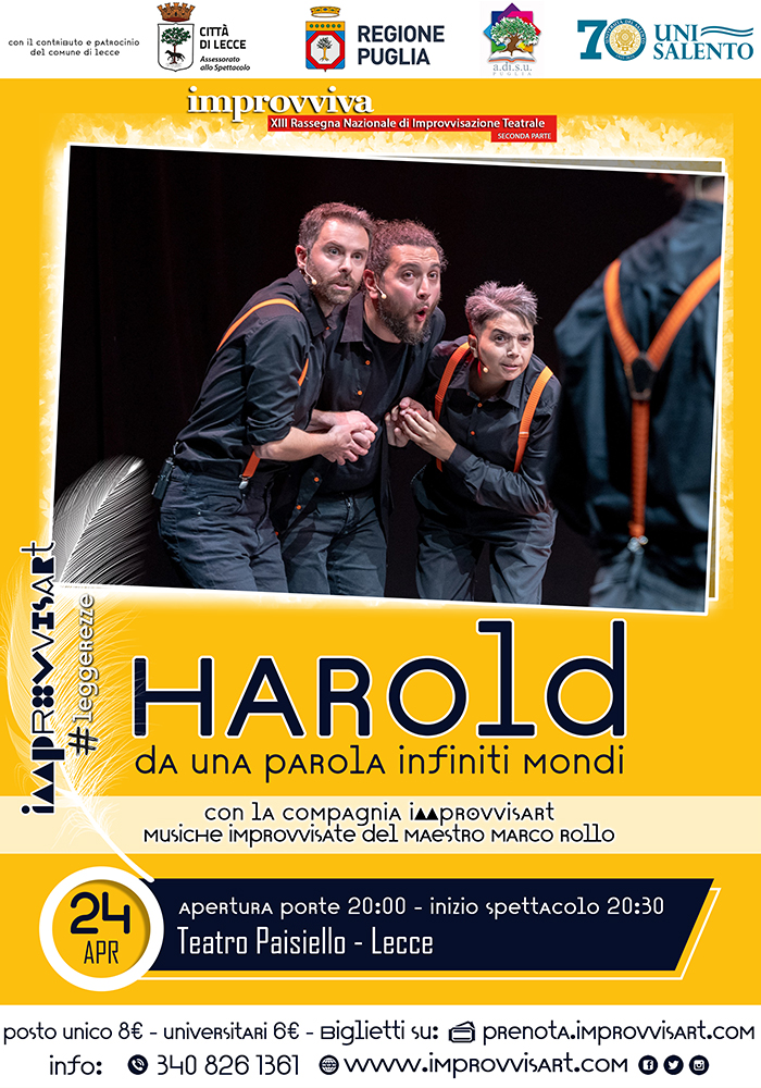 Harold - da una parola infiniti mondi al Teatro Paisiello a Lecce Harold - da una parola infiniti mondi al Teatro Paisiello a Lecce
