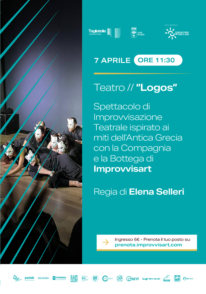 "Logos" spettacolo di improvvisazione teatrale ispirato ai miti dell'Antica Grecia "Logos" spettacolo di improvvisazione teatrale ispirato ai miti dell'Antica Grecia