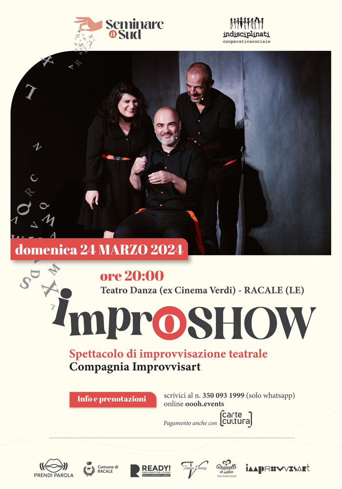 "ImproShow" domenica 24 marzo al Teatro Danza di Racale