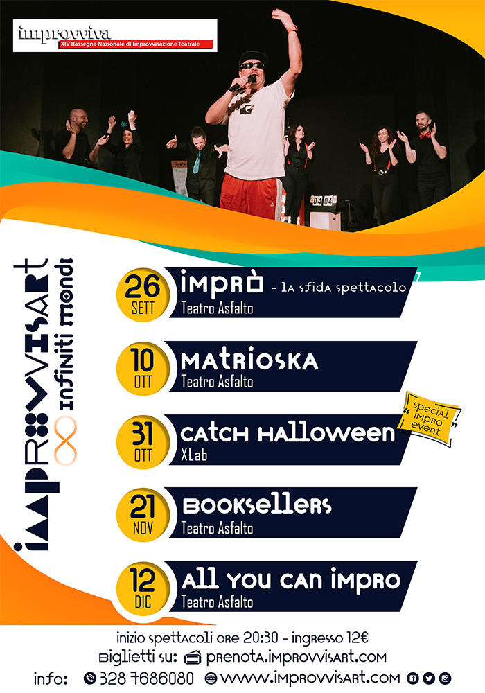 Al via la XIV stagione teatrale “Improvviva – Rassegna Nazionale di Improvvisazione Teatrale” Infiniti mondi Al via la XIV stagione teatrale “Improvviva – Rassegna Nazionale di Improvvisazione Teatrale” Infiniti mondi