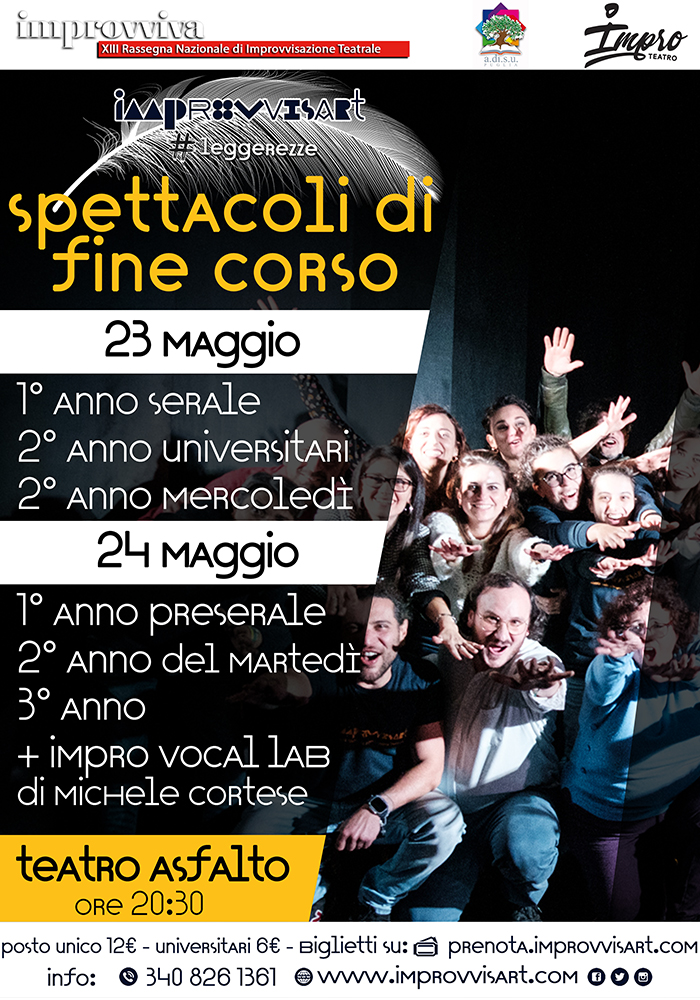 Spettacoli fine anno della Scuola di improvvisazione teatrale Improvvisart a Lecce Spettacoli fine anno della Scuola di improvvisazione teatrale Improvvisart a Lecce