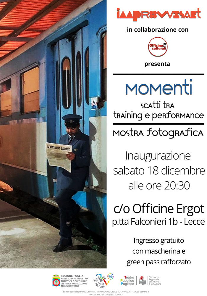 "Momenti - scatti di training e performance", mostra fotografica da sabato 18 dicembre alla Ergot a Lecce